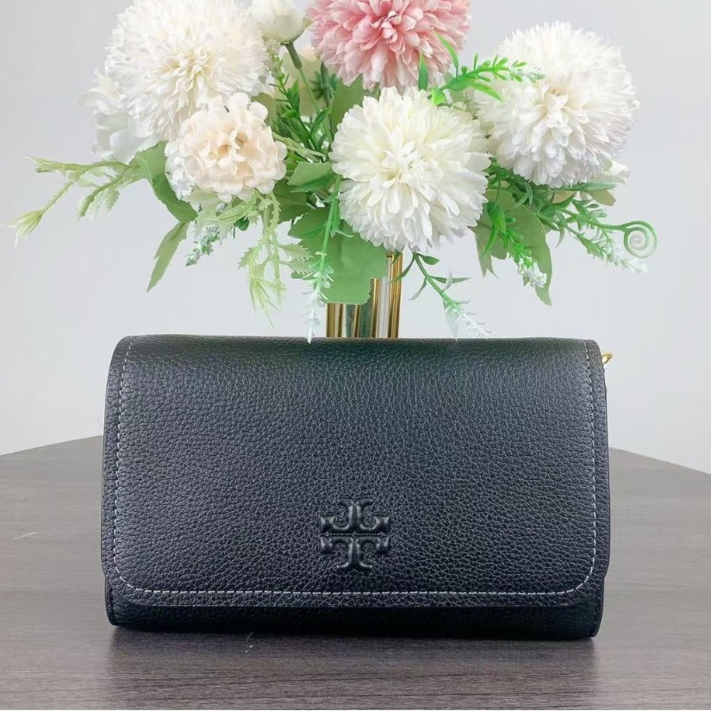 Tory Burch Women's Thea Small Convertible Flat Wallet Crossbody